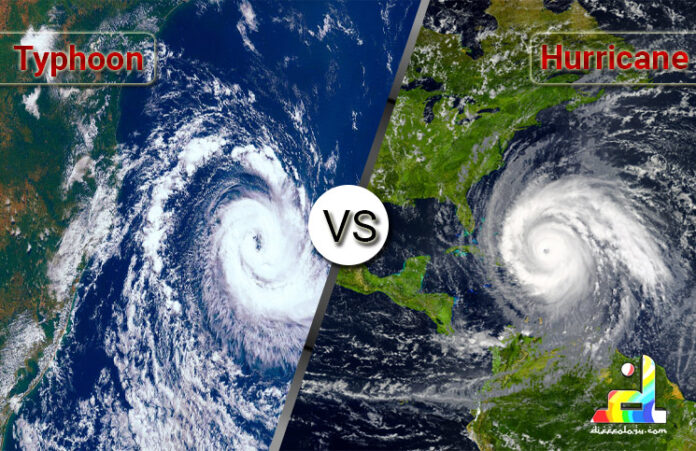 Difference Between Typhoon and Hurricane