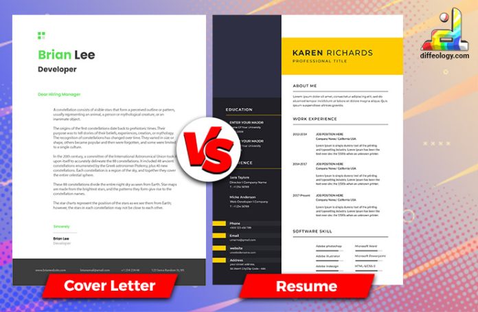 Difference Between A Cover Letter and A Resume