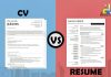 Difference Between CV and Resume