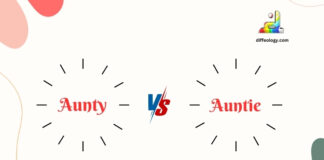 Difference Between Aunty and Auntie