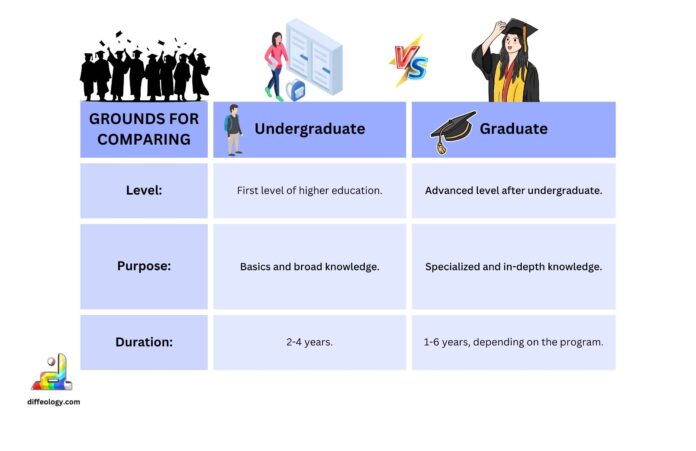 Difference Between Undergraduate and Graduate