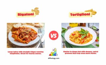 Difference Between Rigatoni and Tortiglioni