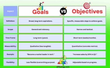 Difference Between Goals and Objectives