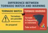 Difference Between Tornado Watch and Warning