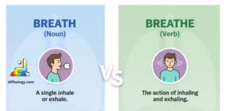 Difference Between Breath and Breathe