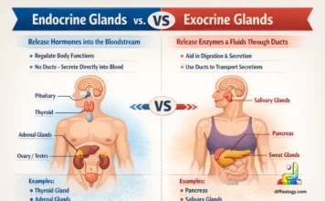 difference between endocrine and exocrine glands