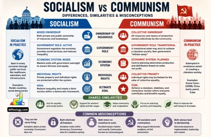 Difference Between Socialism and Communism
