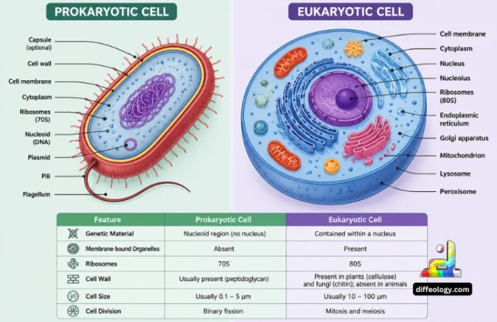Difference Between Prokaryotic and Eukaryotic Cell