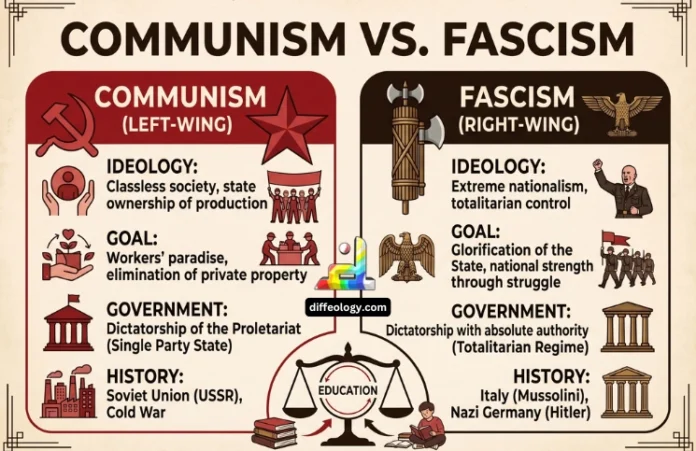Difference Between Communism and Fascism